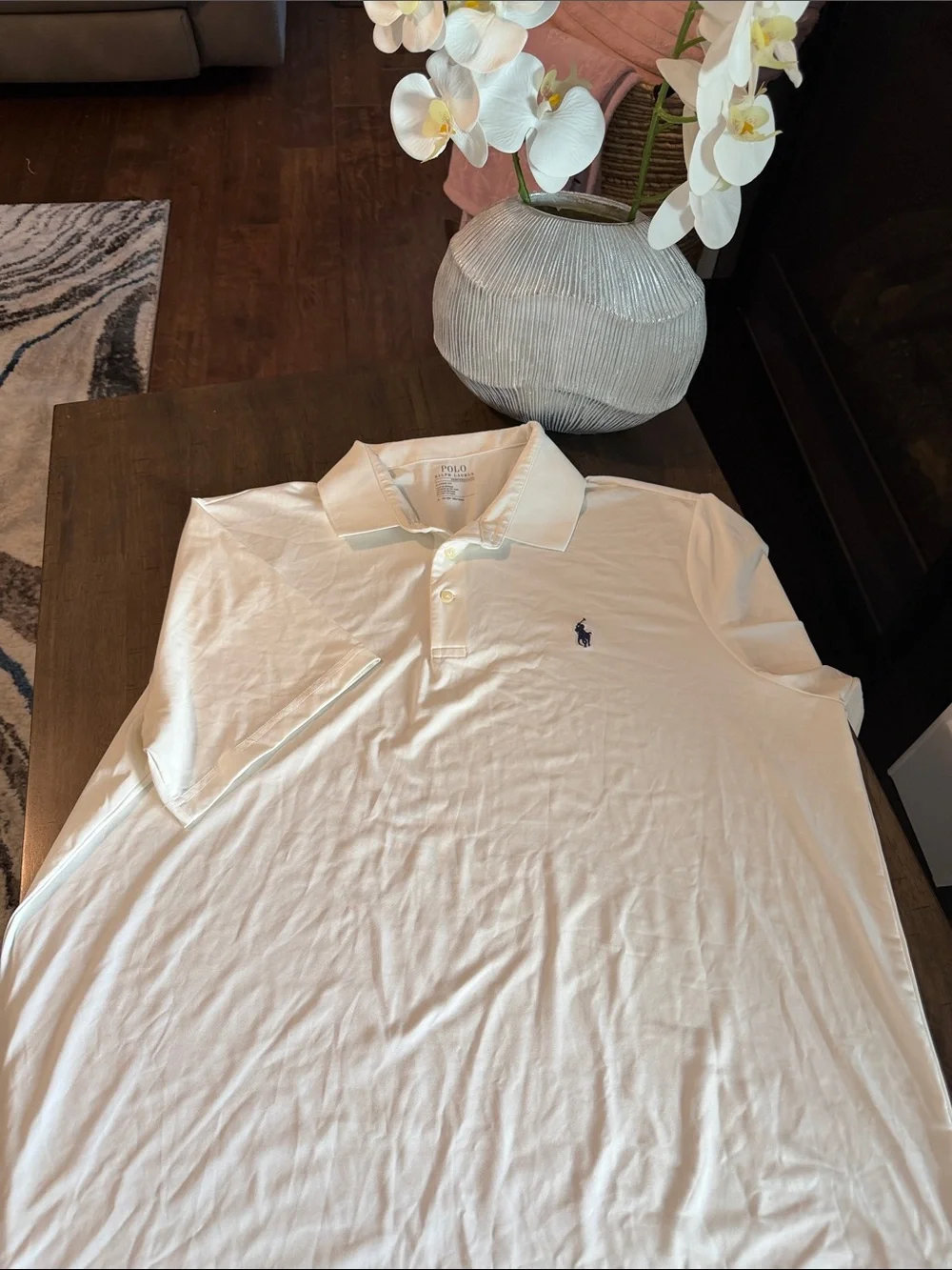 Polo by Ralph Lauren White Polo Shirt with Navy Pony